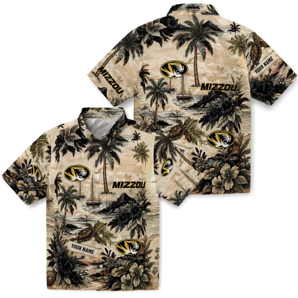 missouri-tigers-hawaiian-shirt-personalized-island-voyage-black-beige-high-quality