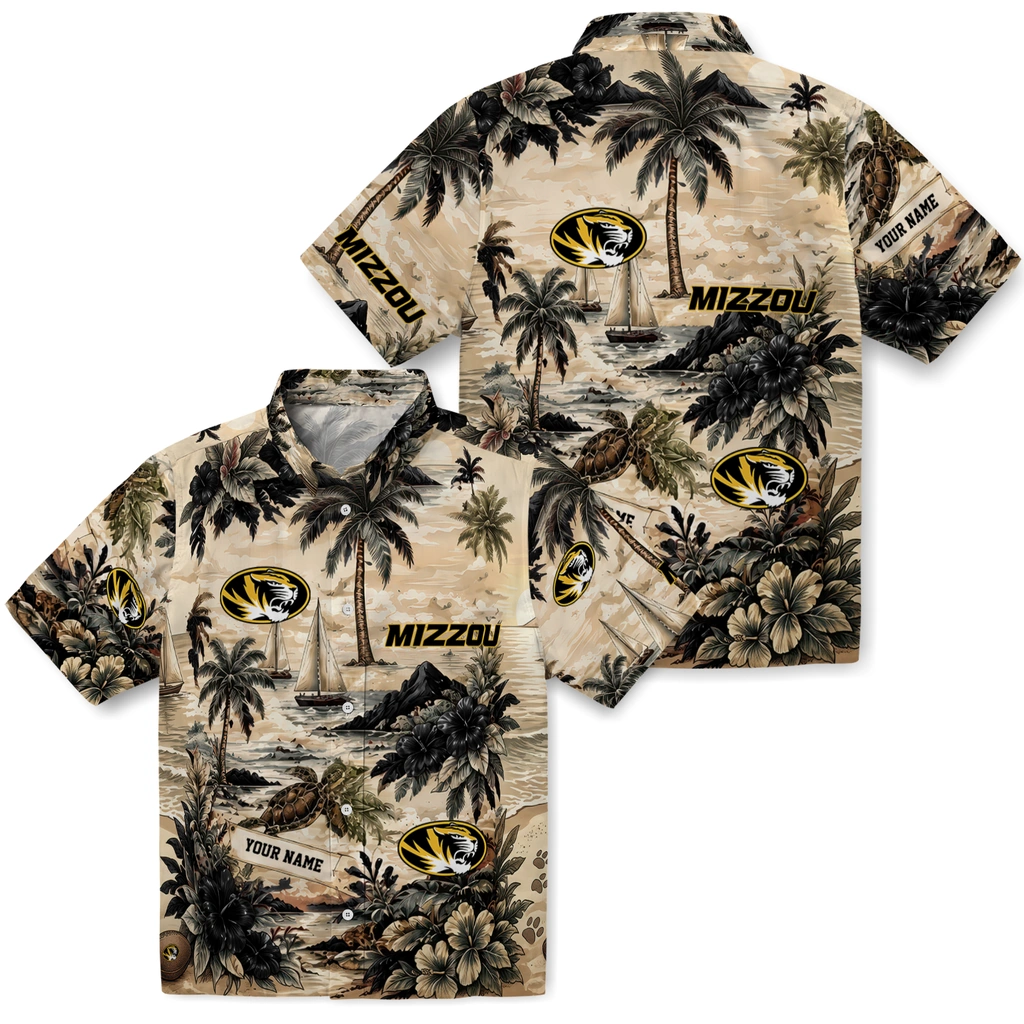 missouri-tigers-hawaiian-shirt-personalized-island-voyage-black-beige-high-quality