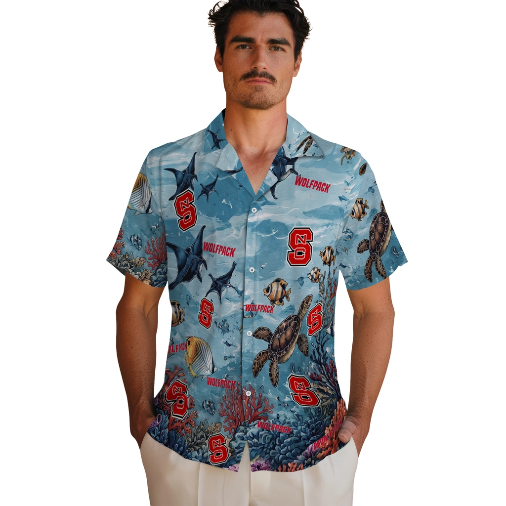 nc-state-wolfpack-hawaiian-shirt-custom-coral-reef-aqua-fashion-forward