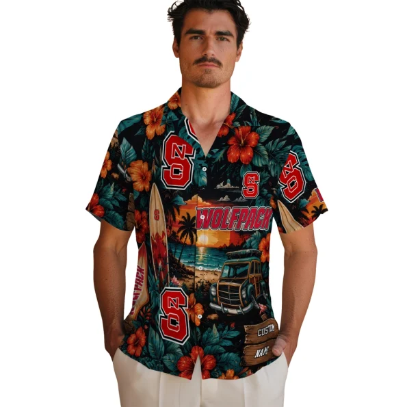 nc-state-wolfpack-hawaiian-shirt-custom-scenic-collage-black-green-fashion-forward