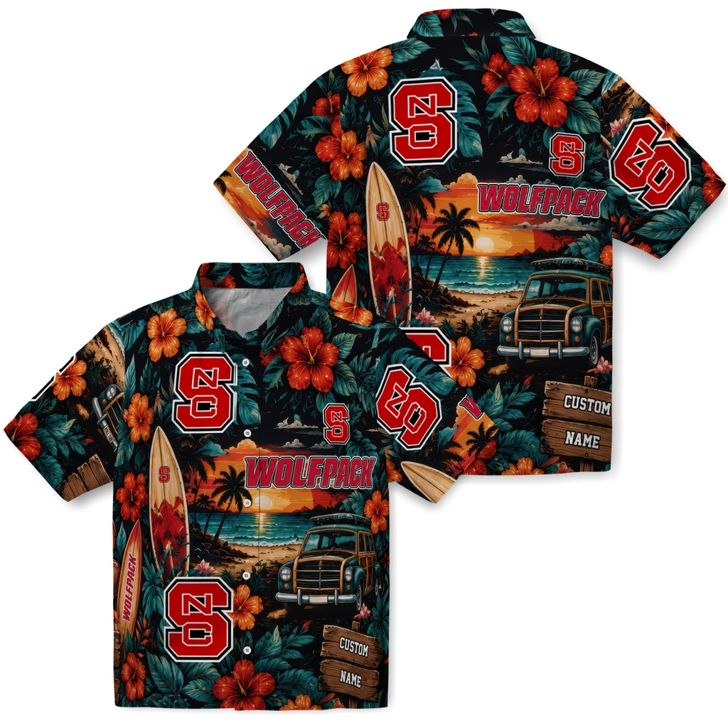 nc-state-wolfpack-hawaiian-shirt-custom-scenic-collage-black-green-high-quality