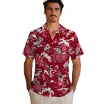 nebraska-cornhuskers-hawaiian-shirt-personalized-wave-florals-red-best-selling