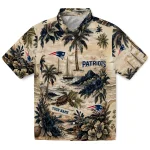 New England Patriots Hawaiian Shirt - Custom Island Voyage Blue Beige 1 new-england-patriots-hawaiian-shirt-custom-island-voyage-blue-beige-best-selling