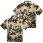 new-orleans-saints-hawaiian-shirt-customized-island-voyage-gold-beige-best-selling