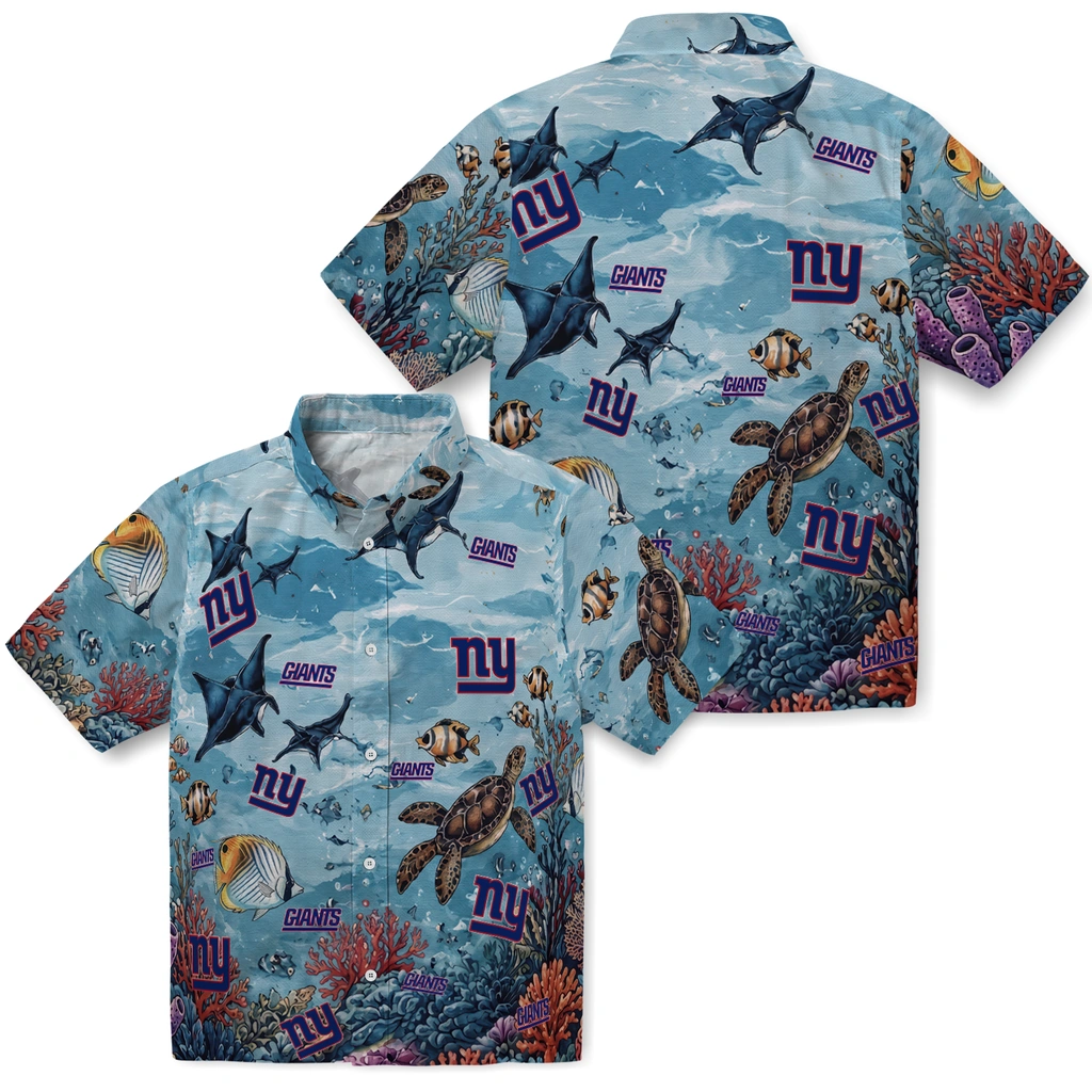 new-york-giants-hawaiian-shirt-custom-coral-reef-aqua-high-quality