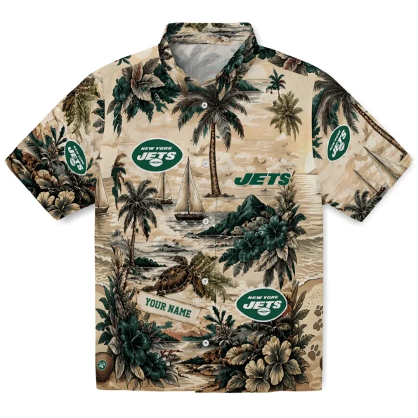 new-york-jets-hawaiian-shirt-custom-island-voyage-green-beige-best-selling new york jets hawaiian shirt custom island voyage green beige best selling