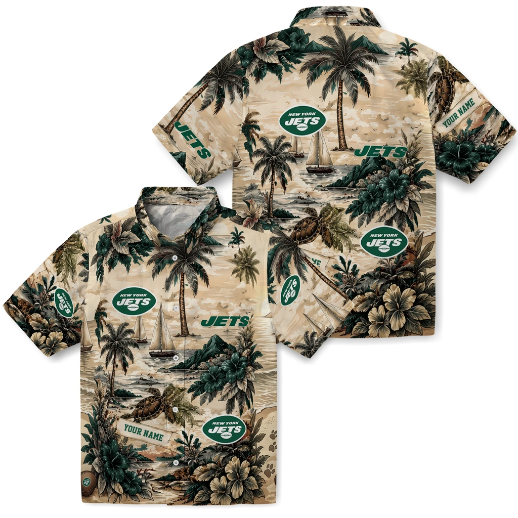 new-york-jets-hawaiian-shirt-custom-island-voyage-green-beige-high-quality
