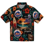 New York Mets Hawaiian Shirt - Custom Scenic Collage Black Green 1 new-york-mets-hawaiian-shirt-custom-scenic-collage-black-green-best-selling