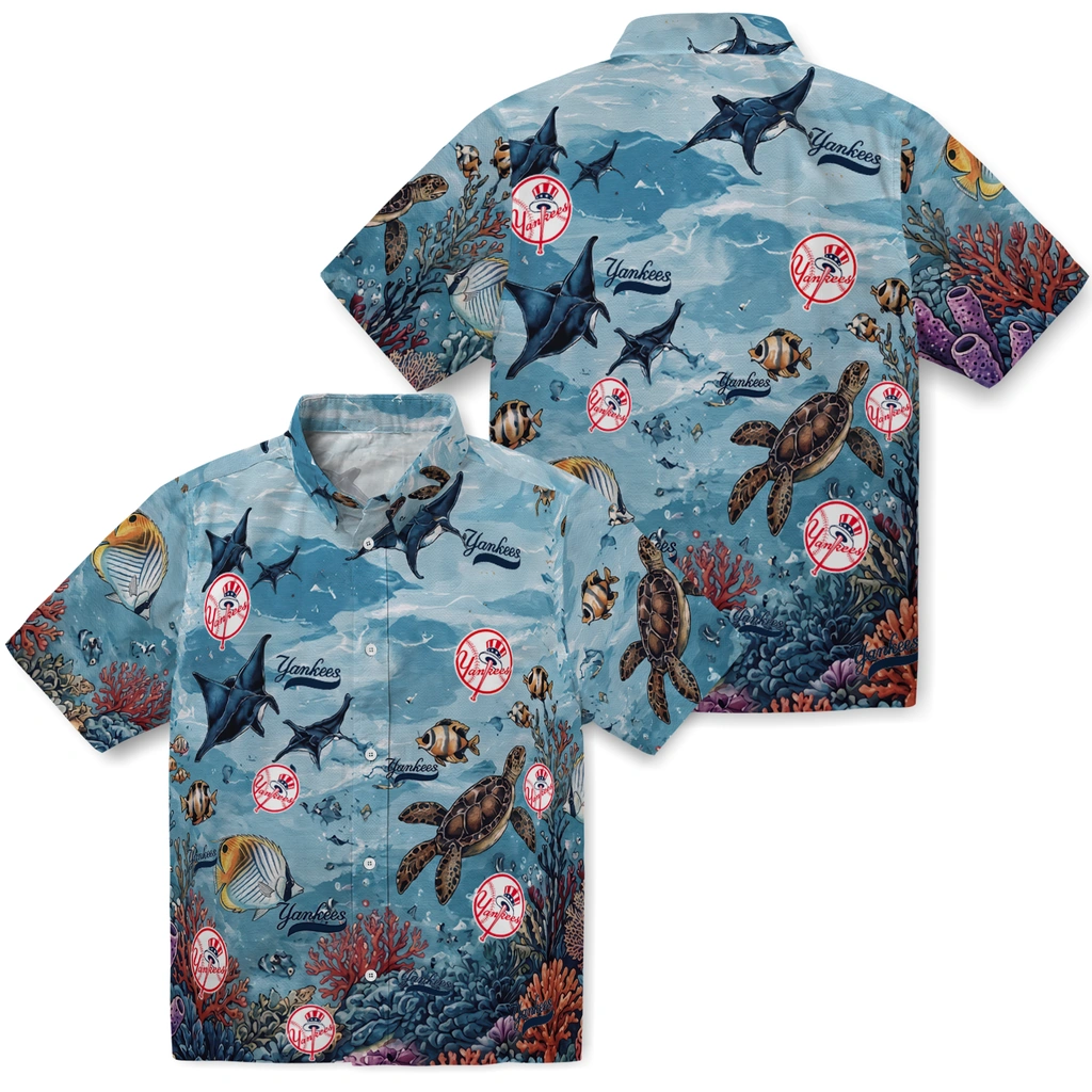 new-york-yankees-hawaiian-shirt-customized-coral-reef-aqua-high-quality