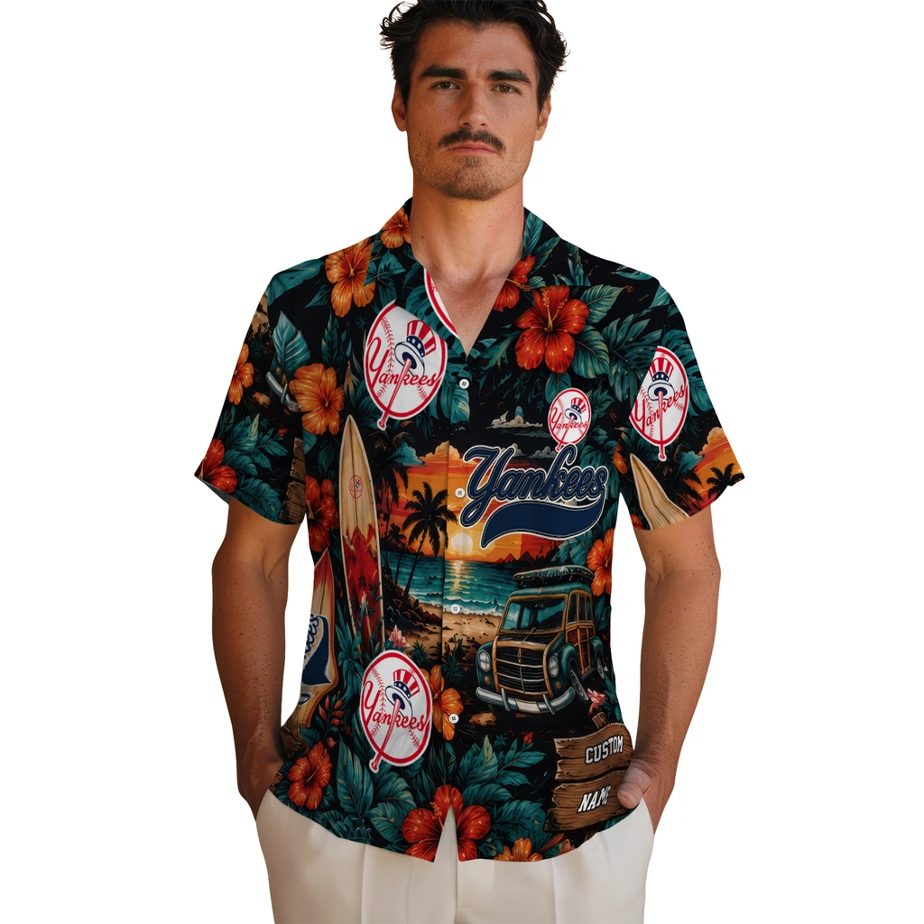 new-york-yankees-hawaiian-shirt-customized-scenic-collage-black-green-fashion-forward