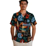 north-carolina-tar-heels-hawaiian-shirt-personalized-scenic-collage-black-green-best-selling