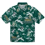 Oakland Athletics Hawaiian Shirt - Custom Wave Florals Green 1 oakland-athletics-hawaiian-shirt-custom-wave-florals-green-best-selling