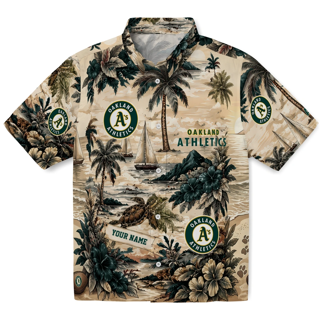 oakland-athletics-hawaiian-shirt-customized-island-voyage-green-beige-best-selling oakland athletics hawaiian shirt customized island voyage green beige best selling