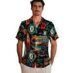 oakland-athletics-hawaiian-shirt-personalized-scenic-collage-black-green-best-selling