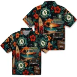 oakland-athletics-hawaiian-shirt-personalized-scenic-collage-black-green-best-selling