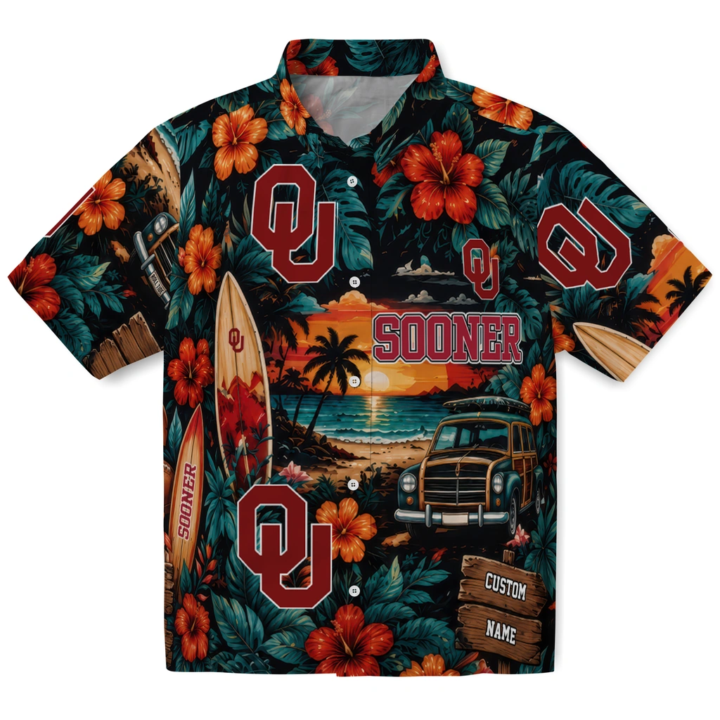 oklahoma-sooners-hawaiian-shirt-custom-scenic-collage-black-green-best-selling oklahoma sooners hawaiian shirt custom scenic collage black green best selling