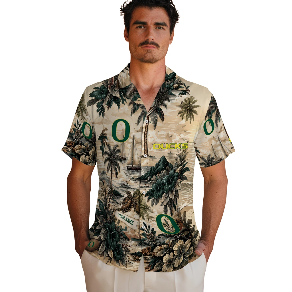 oregon-ducks-hawaiian-shirt-custom-island-voyage-green-beige-fashion-forward