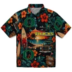 Oregon Ducks Hawaiian Shirt - Customized Scenic Collage Black Green 1 oregon-ducks-hawaiian-shirt-customized-scenic-collage-black-green-best-selling