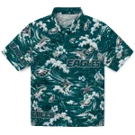 Philadelphia Eagles Hawaiian Shirt - Custom Wave Florals Green 1 philadelphia-eagles-hawaiian-shirt-custom-wave-florals-green-best-selling