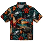 Philadelphia Eagles Hawaiian Shirt - Personalized Scenic Collage Black Green 1 philadelphia-eagles-hawaiian-shirt-personalized-scenic-collage-black-green-best-selling
