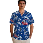 philadelphia-phillies-hawaiian-shirt-customized-wave-florals-blue-best-selling