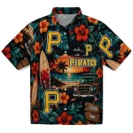 Pittsburgh Pirates Hawaiian Shirt - Customized Scenic Collage Black Green 1 pittsburgh-pirates-hawaiian-shirt-customized-scenic-collage-black-green-best-selling