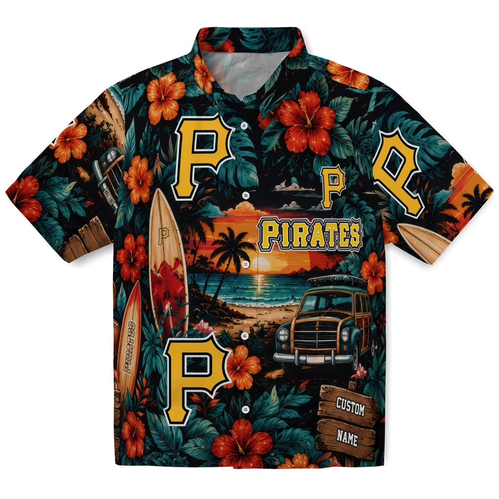 pittsburgh-pirates-hawaiian-shirt-customized-scenic-collage-black-green-best-selling pittsburgh pirates hawaiian shirt customized scenic collage black green best selling