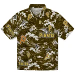 Pittsburgh Pirates Hawaiian Shirt - Personalized Wave Florals Black 1 pittsburgh-pirates-hawaiian-shirt-personalized-wave-florals-black-best-selling
