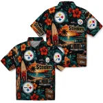 pittsburgh-steelers-hawaiian-shirt-custom-scenic-collage-black-green-best-selling