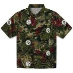 pittsburgh-steelers-hawaiian-shirt-customized-foliage-camo-dark-olive-green-best-selling