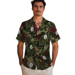 pittsburgh-steelers-hawaiian-shirt-customized-foliage-camo-dark-olive-green-best-selling