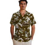 pittsburgh-steelers-hawaiian-shirt-customized-wave-florals-gold-best-selling