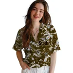 pittsburgh-steelers-hawaiian-shirt-customized-wave-florals-gold-best-selling