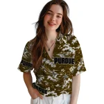 purdue-boilermakers-hawaiian-shirt-customized-wave-florals-gold-best-selling