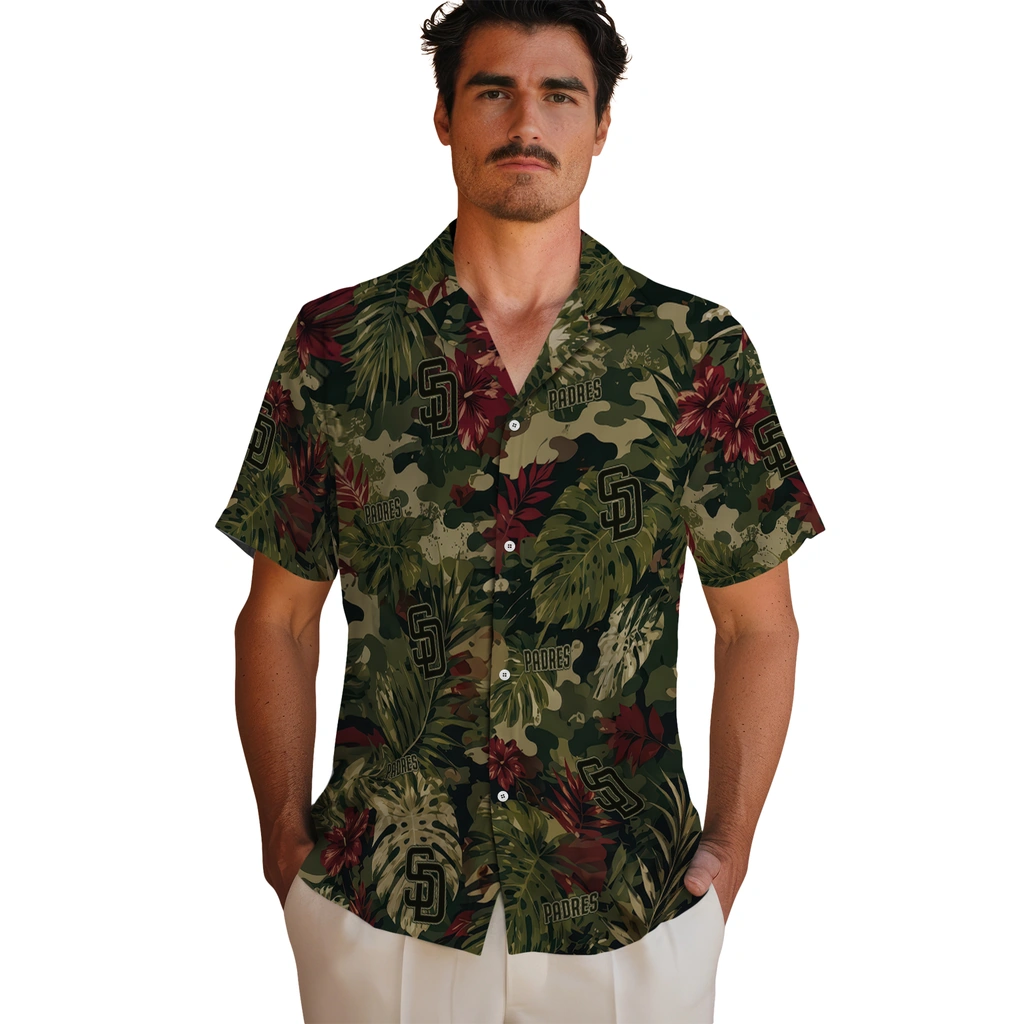 san-diego-padres-hawaiian-shirt-custom-foliage-camo-dark-olive-green-fashion-forward