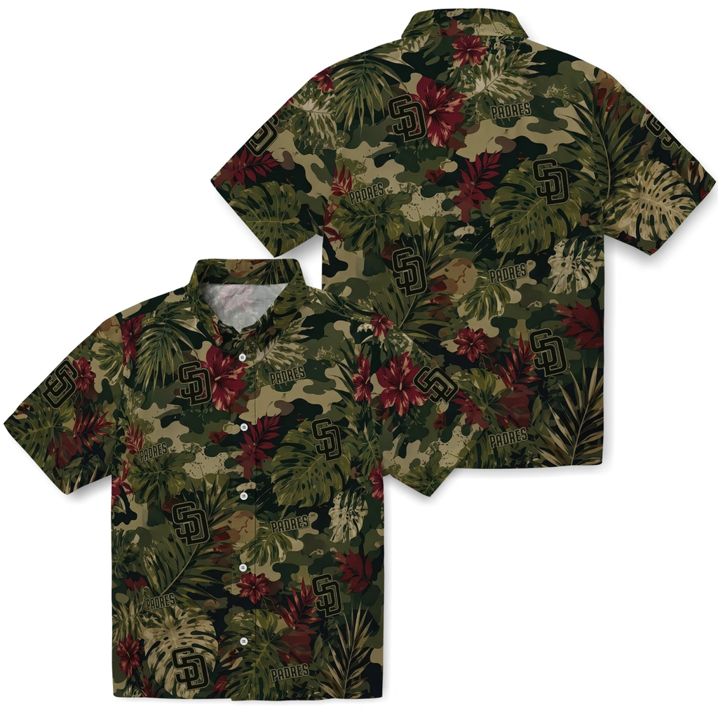 san-diego-padres-hawaiian-shirt-custom-foliage-camo-dark-olive-green-high-quality