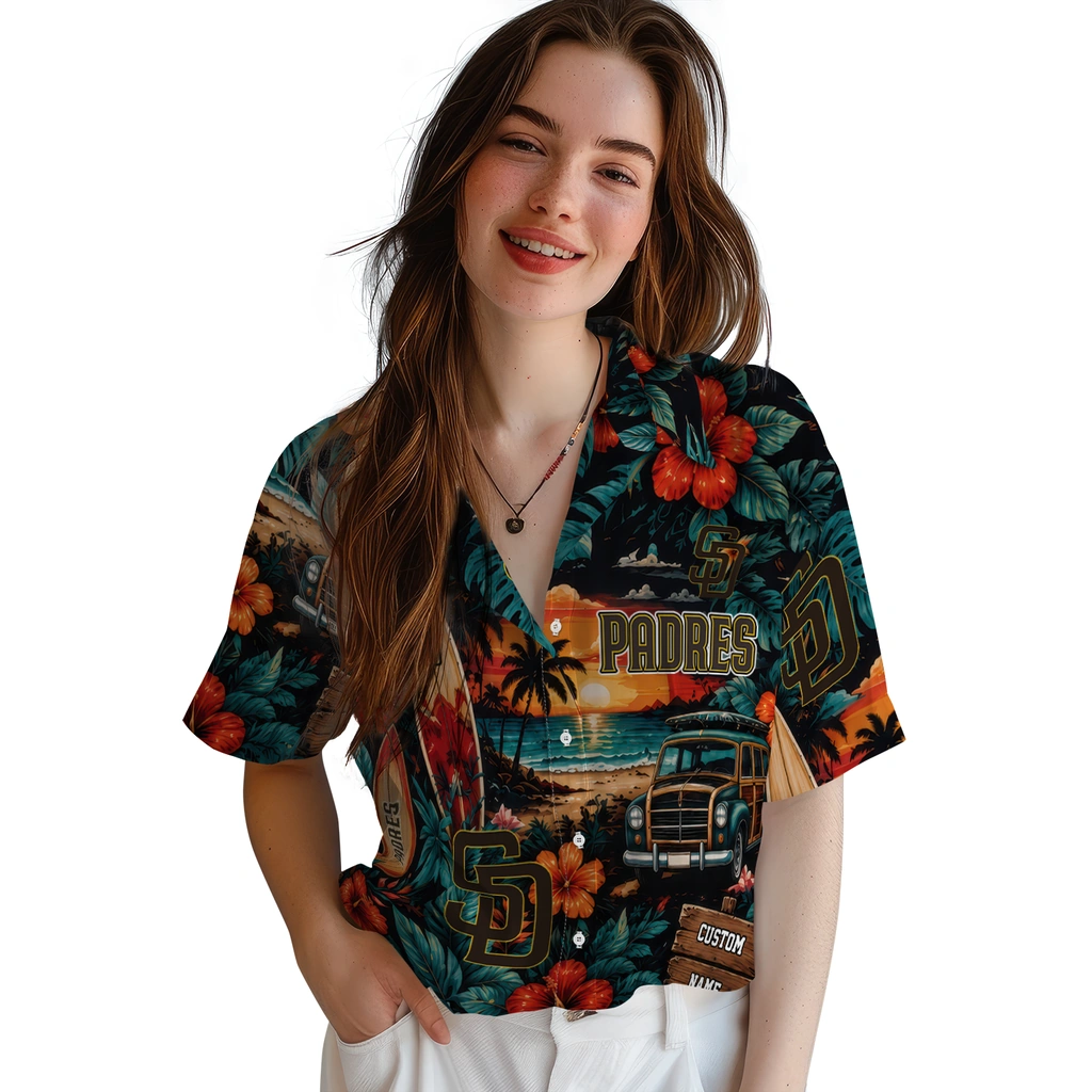 san-diego-padres-hawaiian-shirt-personalized-scenic-collage-black-green-latest-model