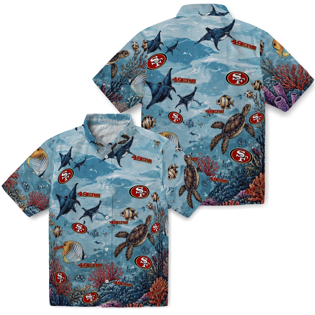 san-francisco-49ers-hawaiian-shirt-customized-coral-reef-aqua-high-quality