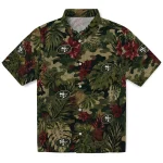 san-francisco-49ers-hawaiian-shirt-personalized-foliage-camo-dark-olive-green-best-selling