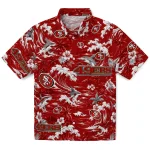 San Francisco 49ers Hawaiian Shirt - Personalized Wave Florals Red 1 san-francisco-49ers-hawaiian-shirt-personalized-wave-florals-red-best-selling