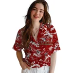 san-francisco-49ers-hawaiian-shirt-personalized-wave-florals-red-best-selling