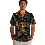san-francisco-giants-hawaiian-shirt-custom-scenic-collage-black-green-best-selling
