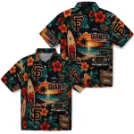 san-francisco-giants-hawaiian-shirt-custom-scenic-collage-black-green-best-selling