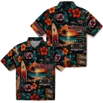 south-carolina-gamecocks-hawaiian-shirt-custom-scenic-collage-black-green-best-selling
