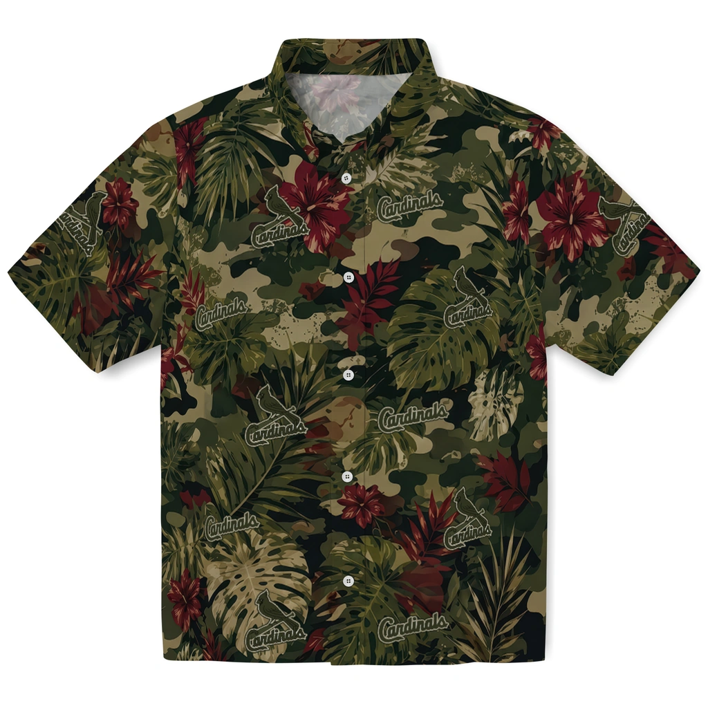 st-louis-cardinals-hawaiian-shirt-custom-foliage-camo-dark-olive-green-best-selling st louis cardinals hawaiian shirt custom foliage camo dark olive green best selling