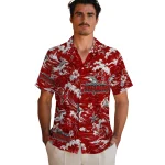 tampa-bay-buccaneers-hawaiian-shirt-customized-wave-florals-red-best-selling