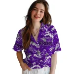 tcu-horned-frogs-hawaiian-shirt-personalized-wave-florals-purple-best-selling