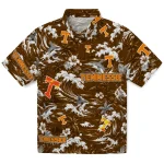 Tennessee Volunteers Hawaiian Shirt - Custom Wave Florals Orange 1 tennessee-volunteers-hawaiian-shirt-custom-wave-florals-orange-best-selling