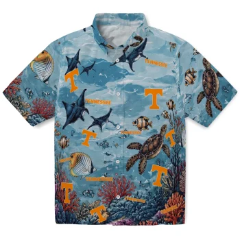 Tennessee Volunteers Hawaiian Shirt - Personalized Coral Reef Aqua