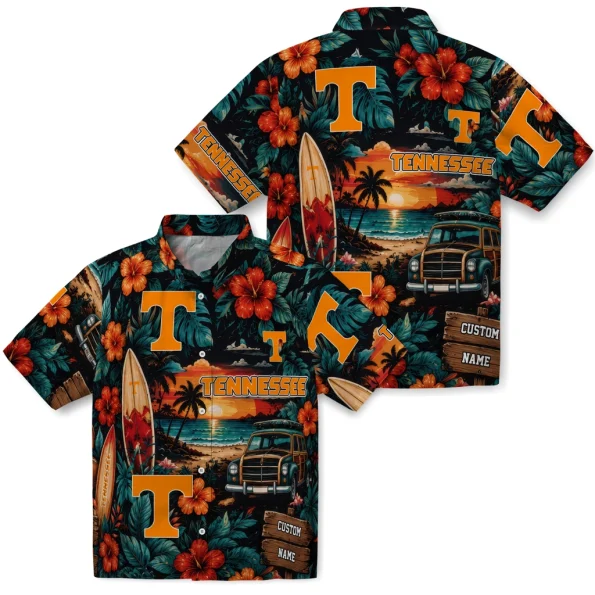 tennessee-volunteers-hawaiian-shirt-personalized-scenic-collage-black-green-high-quality